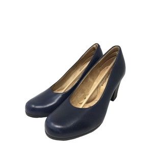 Comfortiva Noxi Midnight Navy Blue Leather Pumps Sz 10 Memory Foam Heel Shoe NEW